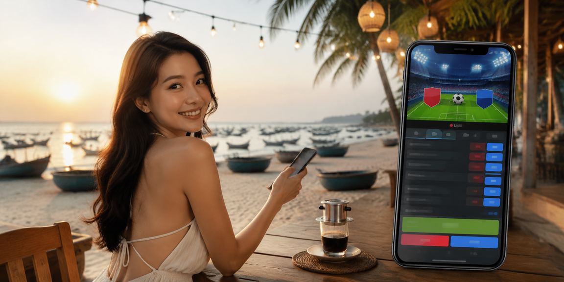 Khách hàng đang trải nghiệm casino di động tại Mui Ne